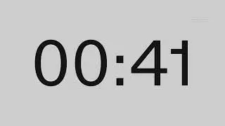 1 Minute Countdown Timer | Simple Clock Ticking Sound | Gray Background