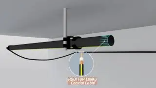 Rooftop leaky cable installation demonstration