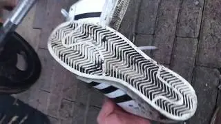 Dirty Adidas Superstars of girlfriends sister in The trash
