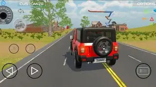 Modified mahindra Red Thar jeep android phone gameplay 3D 2025 - 2026 // 