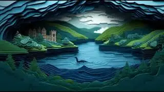 Loch ness in paper art style 🪄🤗 #ai #aiart #aiartworks 