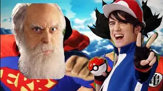 Ash Ketchum vs Charles Darwin but the instrumental is Goku vs Superman