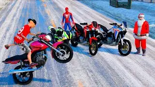GANHEI MOTOS DO GRAU DO PAPAI NOEL DE NATAL no GTA 5 O FILME