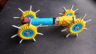 Homemade Spiked Wheel Robot 😱 | Powerful DIY Experiment