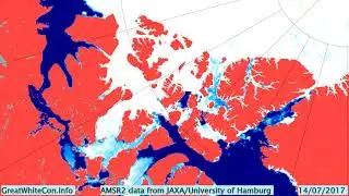 Sea Ice Movement in the Northwest Passage in Summer 2017