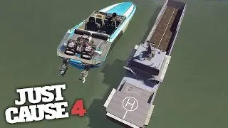 INSANE SPEEDBOAT FROM DAM STUNT! - Just Cause 4 Stunts!