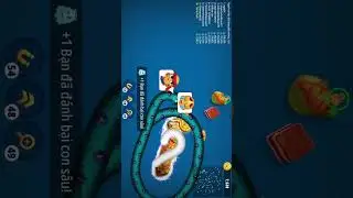 Worms Zone - Eat a white worm and a red worm #shorts