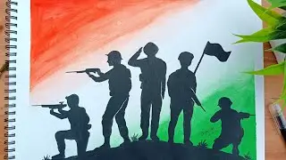 indian army drawing easy steps । how to draw indian army black and white । @Romanticart2