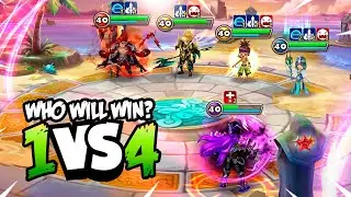 Gurkha vs Laika, Leo, Bastet and Lushen - Summoners War