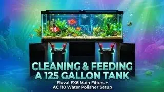 Cleaning & Feeding a 125 Gallon Aquarium 🐠 | Fluval FX6 Filtration + AC 110 Water Polisher Setup