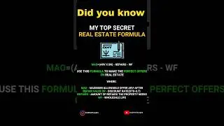 The real estate formula #personalfinances #shorts