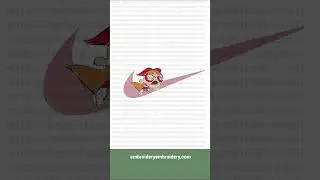 Nike Powerpuff girls swoosh Blossom logo machine embroidery design files -instant download