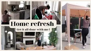 Small home refresh | Cleaning , party prep ,  workout motivation  |  Stay at home mom vlogs 