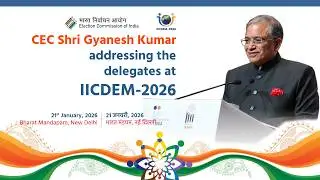 CEC Shri Gyanesh Kumar while addressing the delegates at #iicdem2026