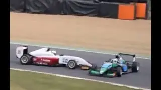 BRDC F3 2019 Brands Hatch GP Start Crash