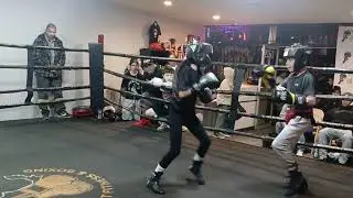 Melody Saldana AOW boxing getting some work with Uno boxing 