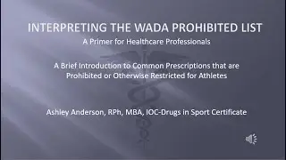 A Primer on Interpreting the WADA Prohibited List