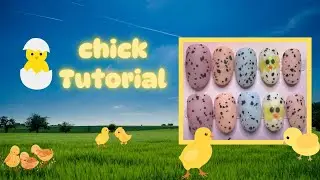 Cute simple Easter Chick Tutorial. Beginner nail art for your at home mani