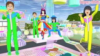 Yuta VS Mio Lomba Parkour Pelangi Dapat Hadiah Duit 😱🤣🌈💸 | Sakura School Simulator | Happy Alicia