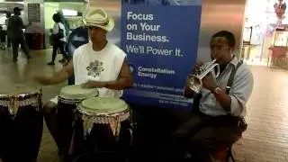 Jafar Barron & Anthony Mohamed Busking playing Duke Ellingtons Caravan