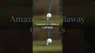 Amazon Basics golf ball vs Callaway Chrome Soft. What do you notice? 🤔