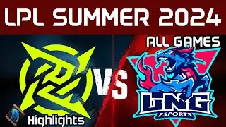 NIP vs LNG Highlights ALL GAMES LPL Summer 2024 Ninjas in Pyjamas vs LNG Esports by Onivia