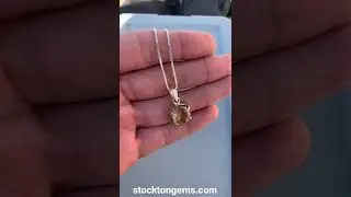 Citrine Pendant in Sterling Silver with 18&rdquo;/20&rdquo; box chain  #shorts #gemstone
