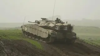 Merkava MK2D firing its gun