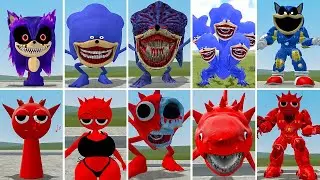 ALL NEW RADDY MECHATITAN FAMILY VS ALL SONIC BLUE FAMILY ? in garysmod!,...