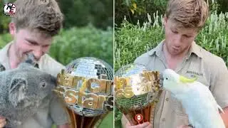 Robert Irwin Brings DWTS Mirrorball Trophy Home to Australia and Meets Zoo Animals
