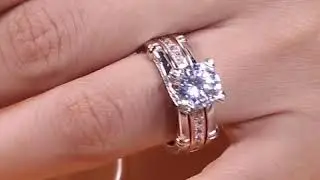 Jeulia Knot Round Cut Sterling Silver Interchangeable Ring Set  - Jeulia.com