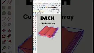 Dach z dach&oacute;wek w SketchUp #curicfacearray #sketchup