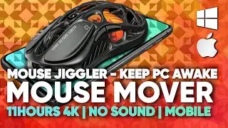 Mouse Jiggler 11 Hours 4K | Autumn Orange Optical Mouse Mover for Mac, Windows 11 & Magic Mouse