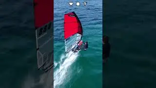 Jimmy Thi&eacute;m&eacute;'s training session in l'Almanarre #dronevideo #windsurfing #slalom #funboard