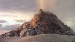 White Dome Geyser in Yellowstone National Park