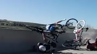 Interview with Cyclist who crashes & almost falls 30 feet off of a bridge! What Happened?