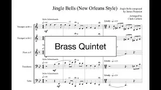Jingle Bells New Orleans Style - Brass Quintet - Arr. Clark Cothern