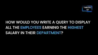 SQL queries for data analysis | Department wise highest salary in SQL