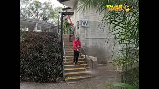 Pressure Washing Staircase & Walls | Moss and Algae Build-Up Removal