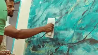 Asian paint royal play stucco marblr finish wall painting #trending #painting #viral #viralvideo
