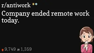 Company ended remote work today.