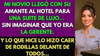Mi Novio Llegó con Su Amante al Hotel… Y Se Congeló al Verme como Gerente
