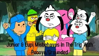 Junior and Lupi Misbehaves in a trip With Pocoyo/grounded