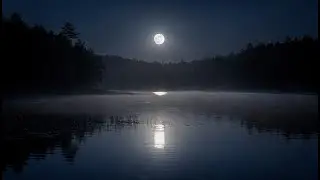 Moonlit Lake – Dark Ambient for Focus and Reading | 1 Hour