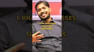Top 5 Most Subscribed Educational Channel In India !🇮🇳 #shorts #pw #khansirpatna #khansir#alakhsir
