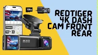 Видеорегистратор REDTIGER 4K (передняя и задняя камеры), датчик STARVIS 2, бесплатная карта в ком...