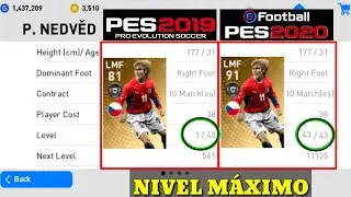 Como hacer que tus jugadores de Pes 2019 sean ACTUALIZADOS a su NIVEL M&Aacute;XIMO en Pes 2020 Mobile