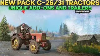 New Pack C-26 and C-31 Tractors in SnowRunner with Unique Addons an Trailers