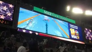 Michael Phelps Gold Medal 200M IM at the Ravens v. Carolina Pre Season Game