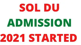 SOL DU ADMISSION 2021  STARTED